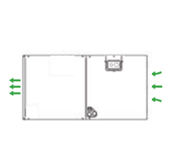 R454B 14.3 SEER2 Air Handler Horizontal Left Airflow