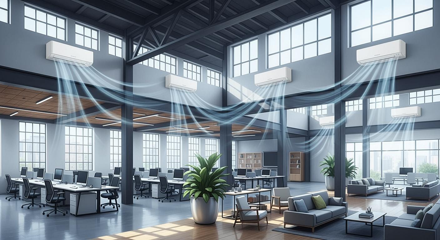Which commercial wall air conditioner cools large spaces best